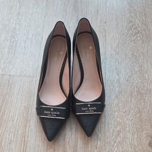 Kate Spade Elegant Black Leather Heels